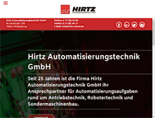 Tablet Screenshot of hirtz-gmbh.de